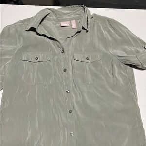 Chico's Soft Gray Button Down Shirt